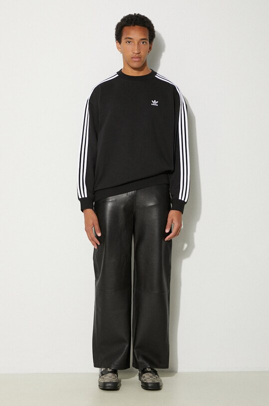 adidas Originals bluză Adicolor Oversized Crew IZ1829 negru AW24