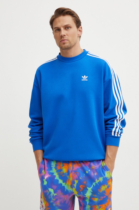 Dukserica adidas Originals Oversize Crew Planet friendly plava IZ2479