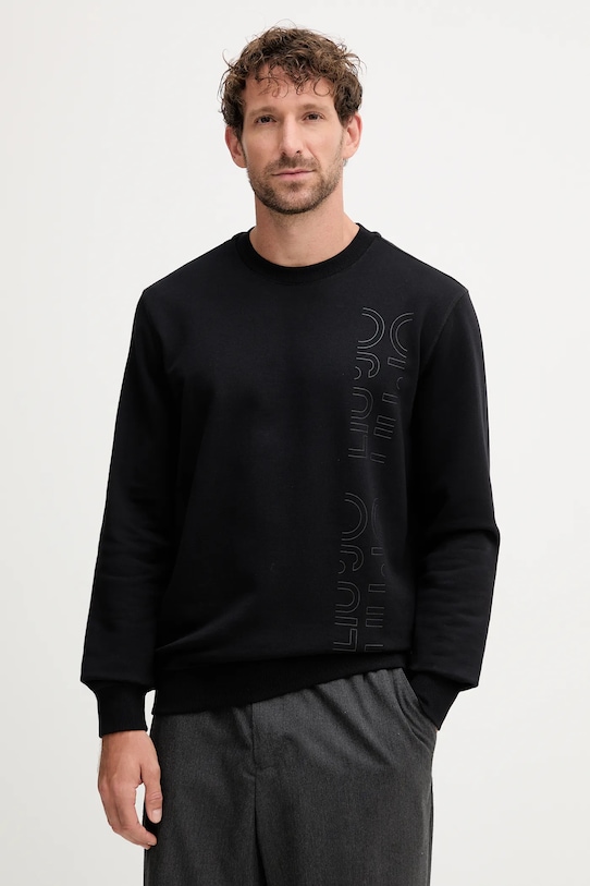 Liu Jo bluza bawełniana aplikacja czarny QF4304.F0956