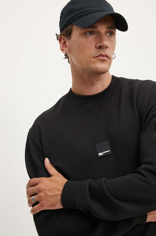 Karl Lagerfeld Jeans bluza bawełniana czarny 245D1803