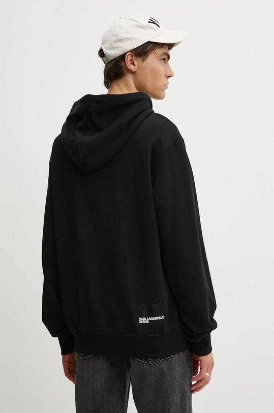 Îmbrăcăminte Karl Lagerfeld Jeans hanorac de bumbac 245D1805 negru