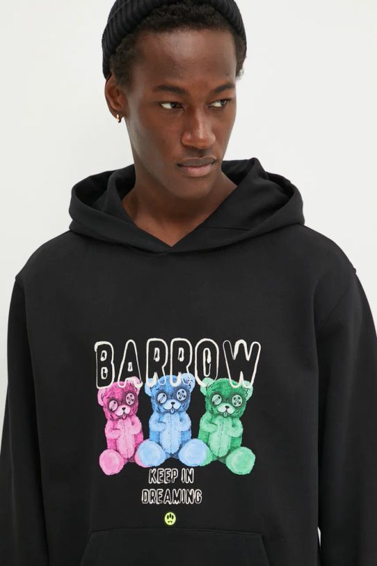 Хлопковая кофта Barrow F4BWUAHS041 чёрный AW24