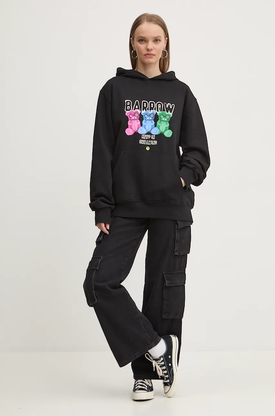 Barrow hanorac de bumbac F4BWUAHS041 negru