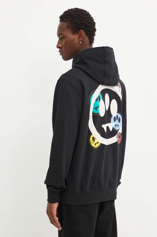 Barrow hanorac de bumbac print negru F4BWUAHS090