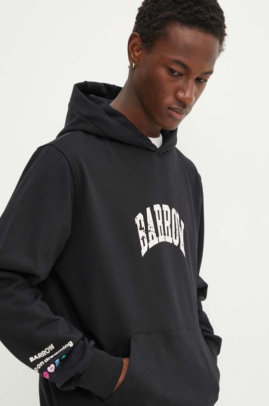 Barrow hanorac de bumbac negru F4BWUAHS090