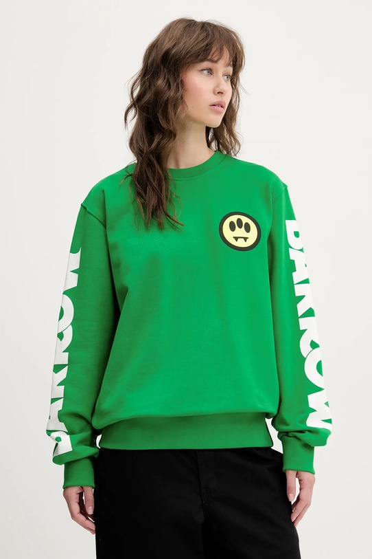 Oblečení Bavlněná mikina Barrow F4BWUASW143 zelená