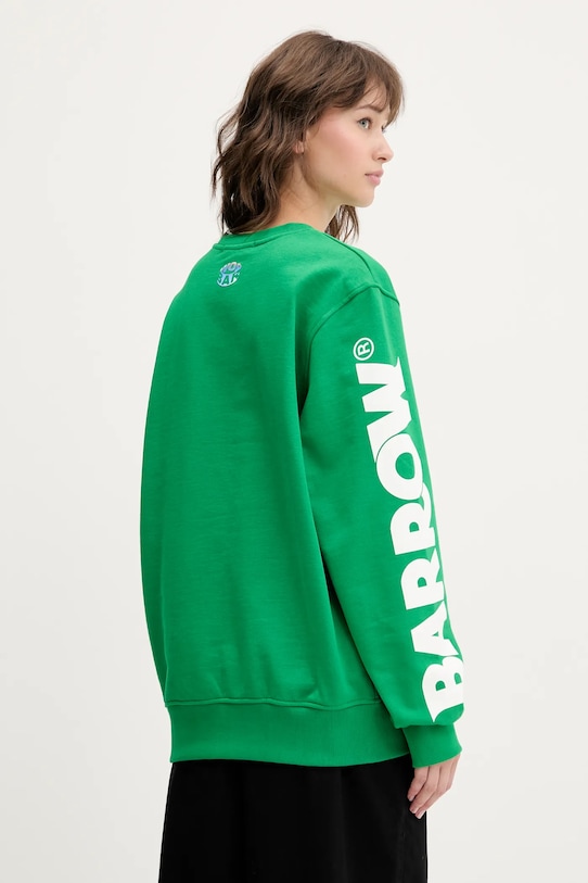 Bavlněná mikina Barrow zelená F4BWUASW143