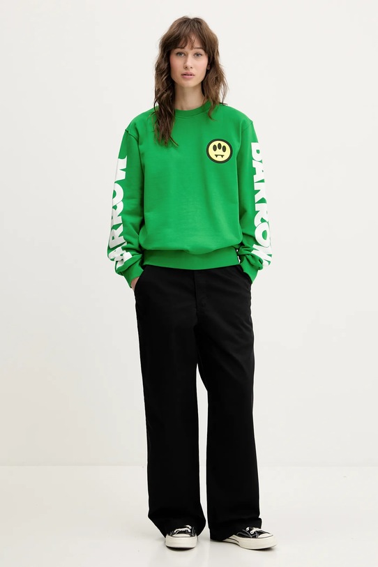 Bavlněná mikina Barrow F4BWUASW143 zelená