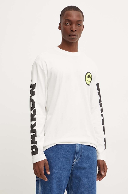 Хлопковый лонгслив Barrow хлопок бежевый F4BWUATH148