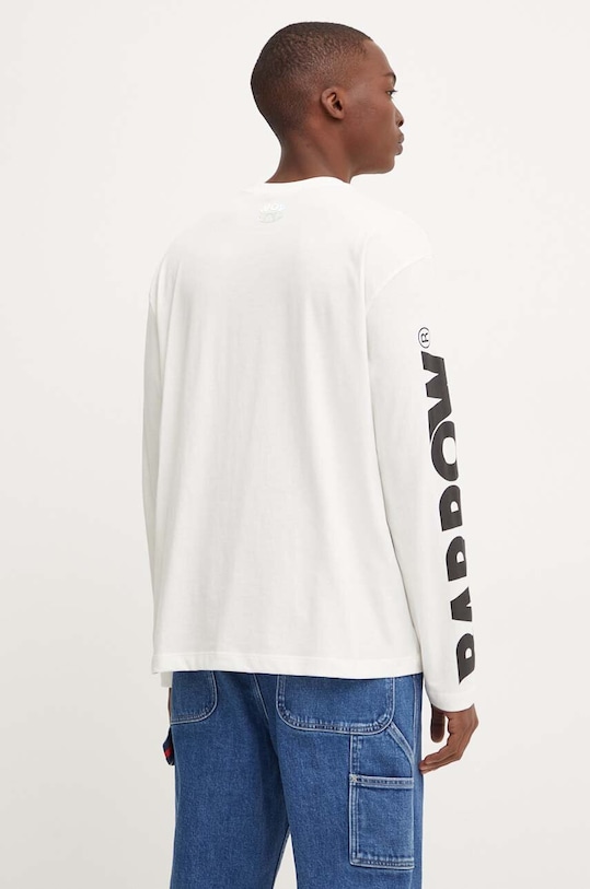 Одежда Хлопковый лонгслив Barrow F4BWUATH148 бежевый