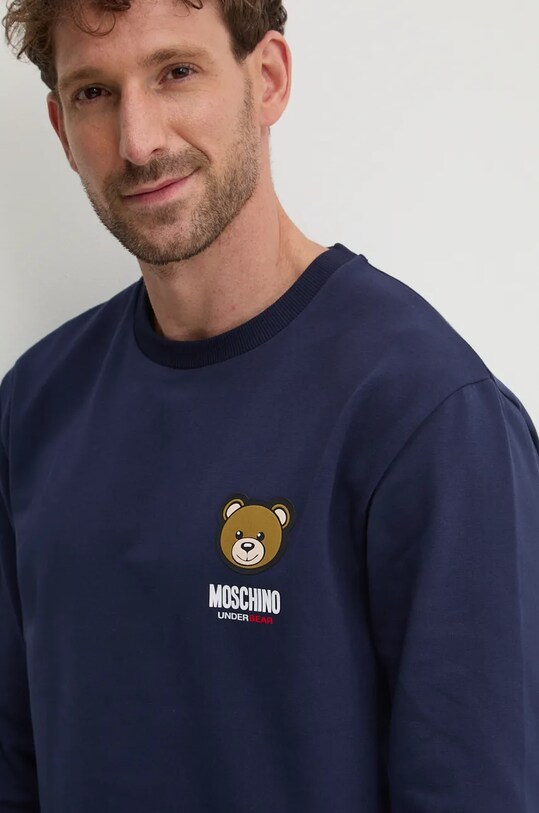 Mikina s kapucňou Moschino Underwear tmavomodrá 1788.4413