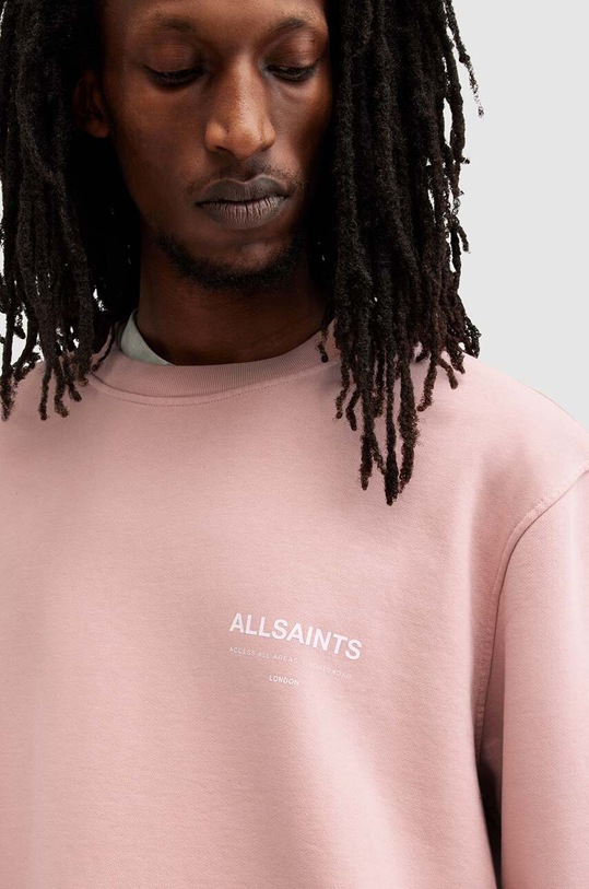 AllSaints hanorac de bumbac ACCESS M009NA roz AW24