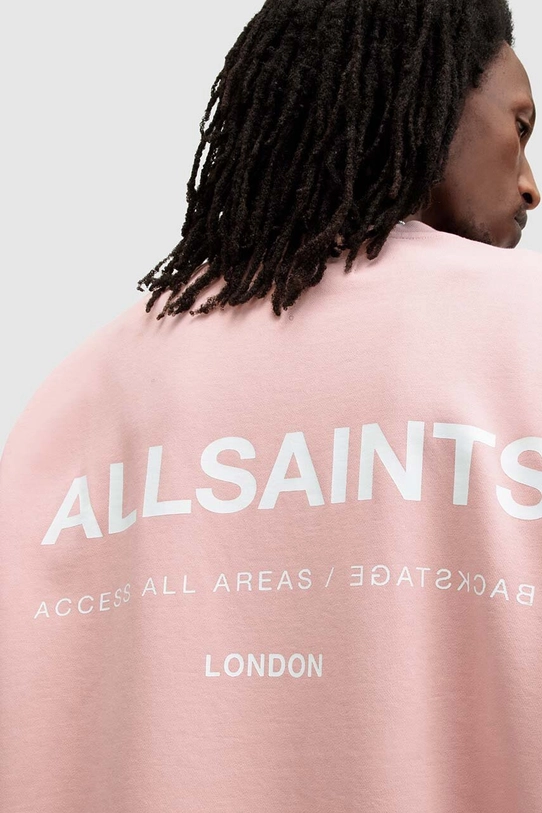 Одяг Бавовняна кофта AllSaints ACCESS M009NA рожевий