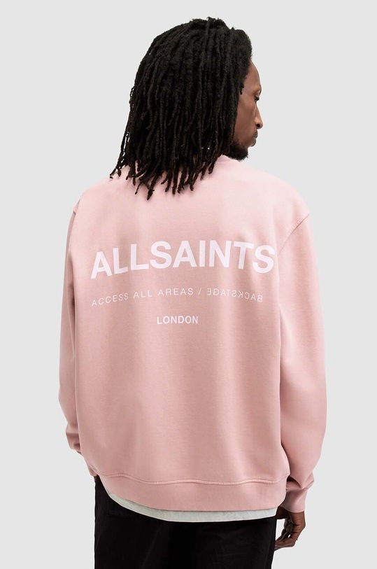 AllSaints hanorac de bumbac ACCESS roz M009NA