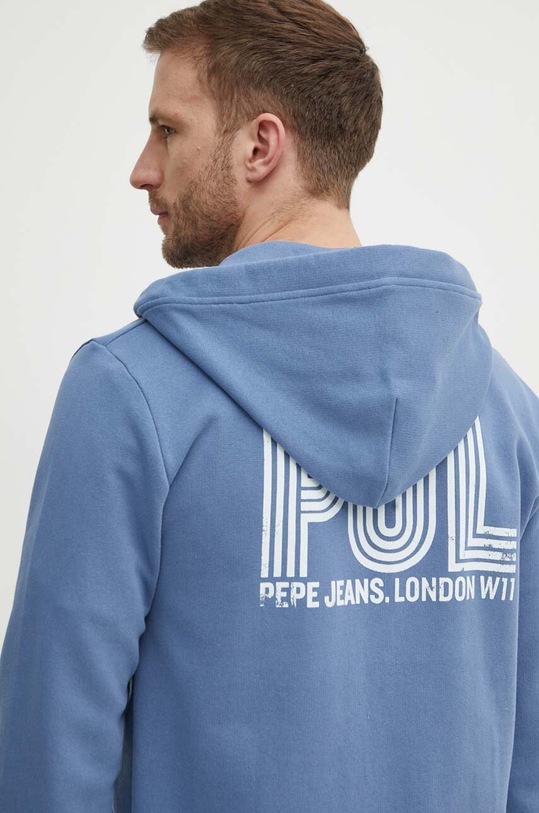 Pepe Jeans hanorac de bumbac SAGAN PM582694 albastru