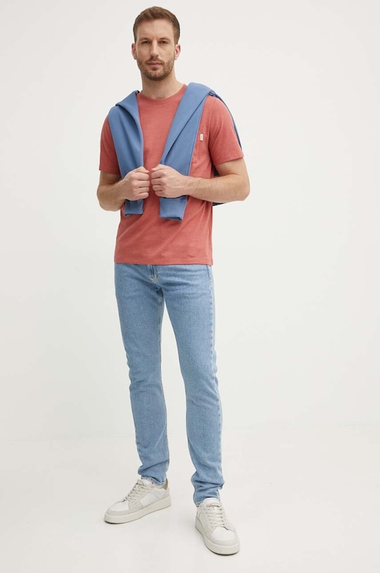 Pepe Jeans bluza bawełniana SAUL HOODIE PM582695 niebieski AW24