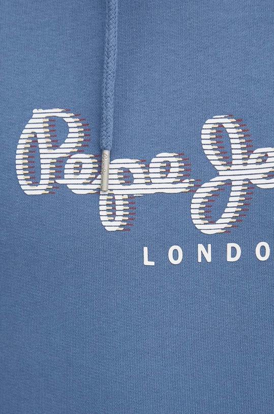 Pepe Jeans bluza bawełniana SAUL HOODIE PM582695 niebieski