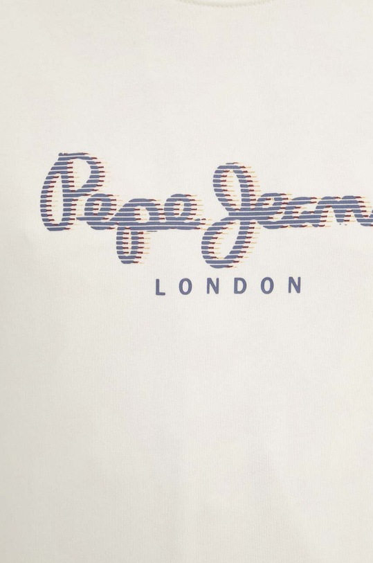 Pepe Jeans bluza bawełniana SAUL CREW PM582702 beżowy