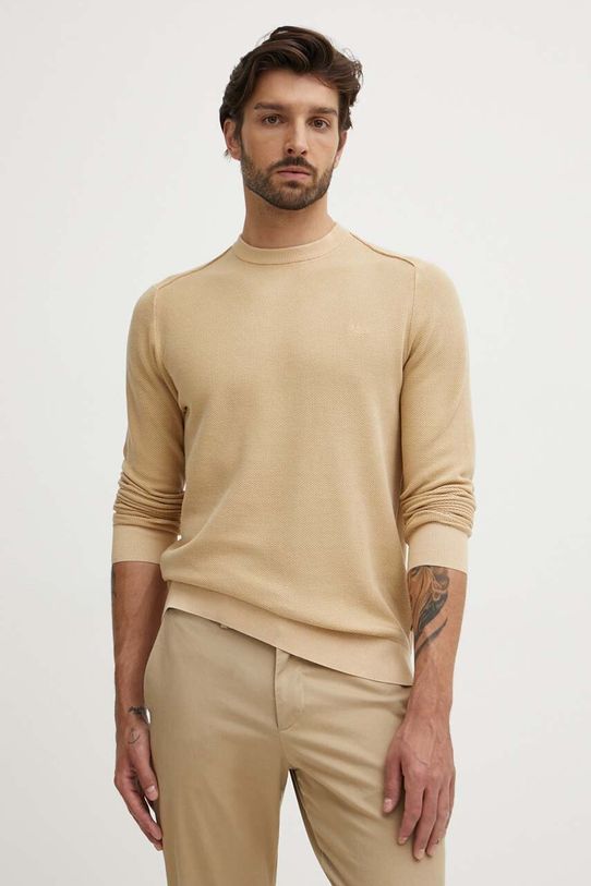 Pepe Jeans sweter bawełniany CRAIG bawełna beżowy PM702441