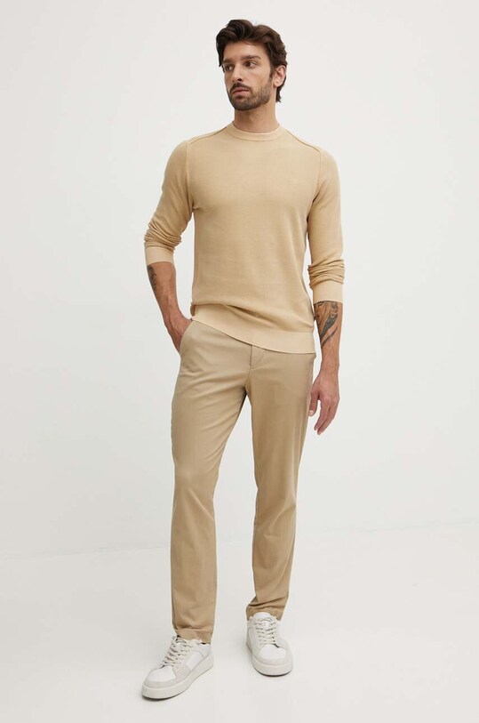Хлопковый свитер Pepe Jeans CRAIG PM702441 бежевый AW24