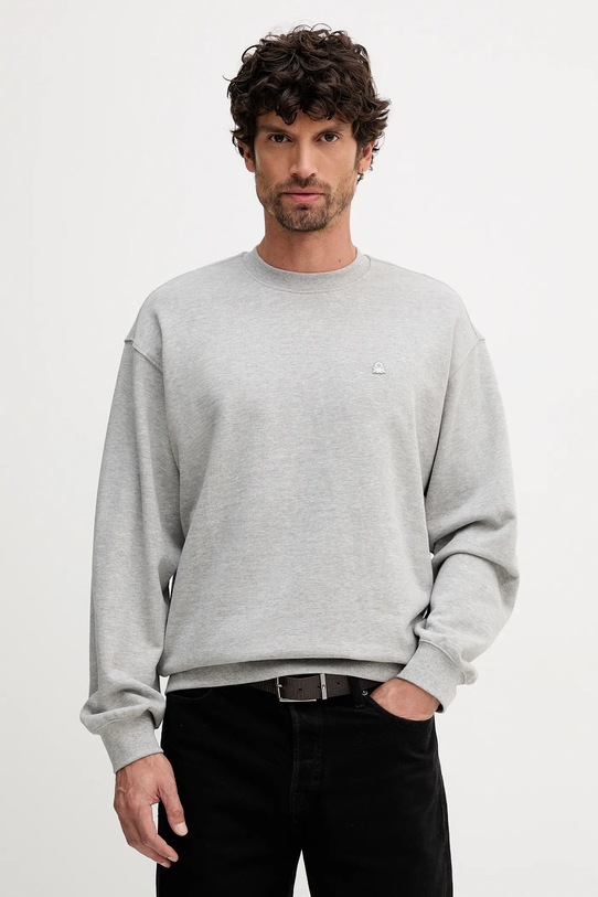 United Colors of Benetton bluza bawełniana bawełna szary 342ZU1093