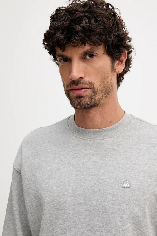 United Colors of Benetton bluza bawełniana szary 342ZU1093