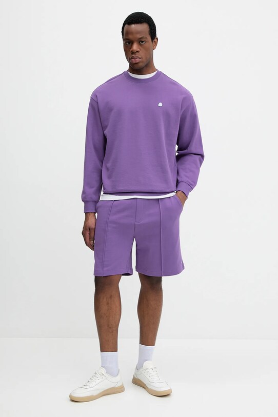 Хлопковая кофта United Colors of Benetton 342ZU1093 фиолетовой AW25