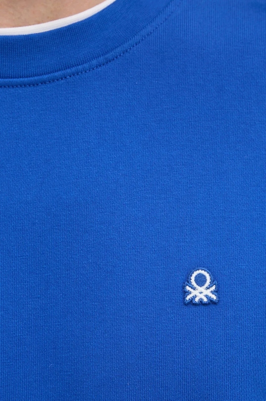 United Colors of Benetton bluza bawełniana niebieski 342ZU1093