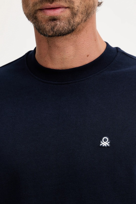 United Colors of Benetton hanorac de bumbac 342ZU1093 bleumarin