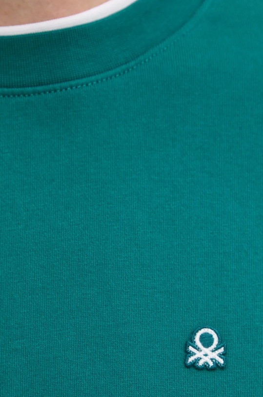United Colors of Benetton bluza bawełniana zielony 342ZU1093