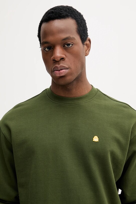 United Colors of Benetton hanorac de bumbac verde 342ZU1093