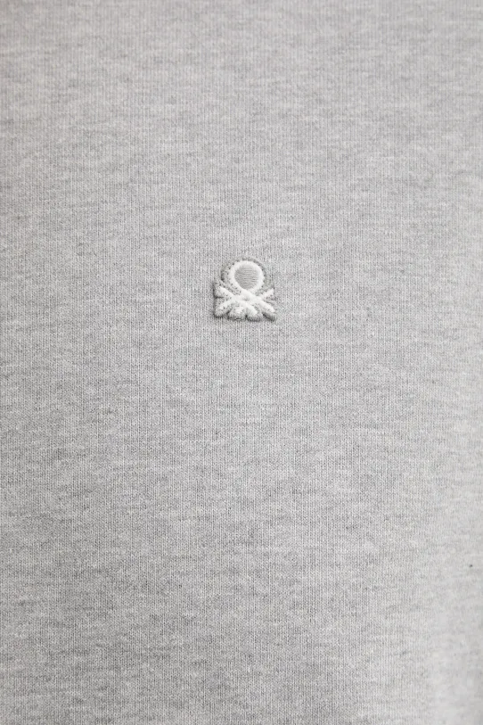 Хлопковая кофта United Colors of Benetton 342ZU1093 серый