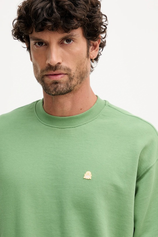 United Colors of Benetton hanorac de bumbac verde 342ZU1093