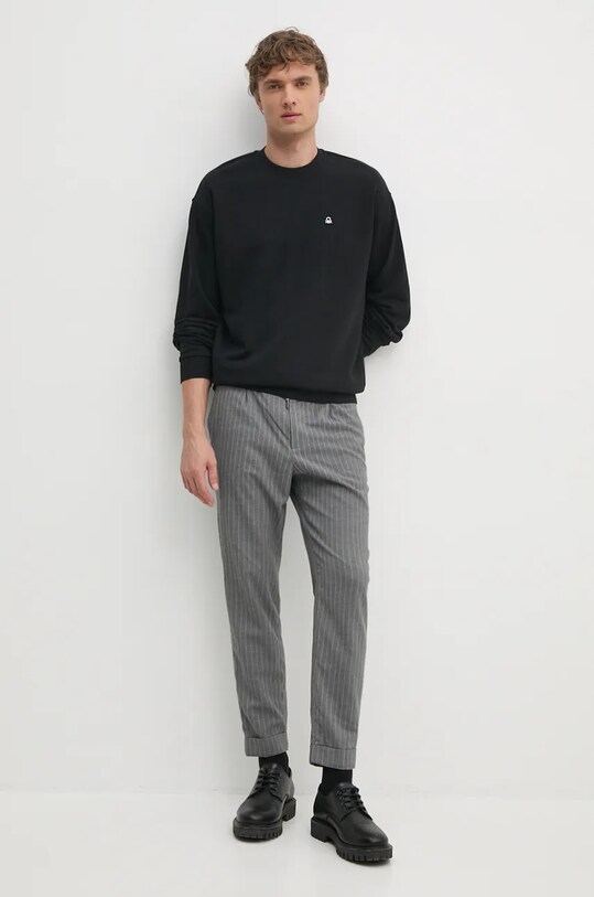 United Colors of Benetton bluza bawełniana 342ZU1093 czarny AW25