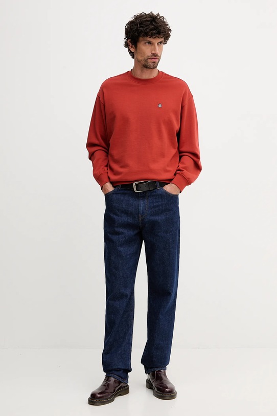 Βαμβακερή μπλούζα United Colors of Benetton 342ZU1093 πορτοκαλί AW25