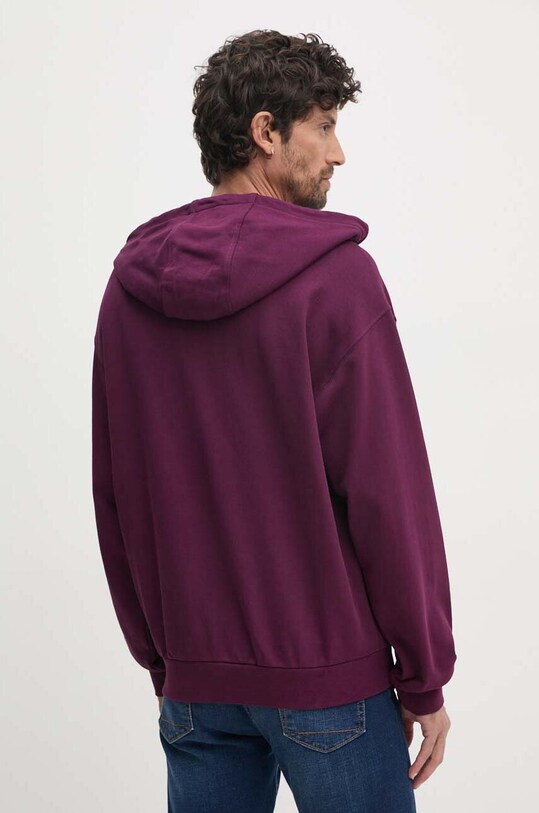 Odzież United Colors of Benetton bluza bawełniana 342ZU500P fioletowy