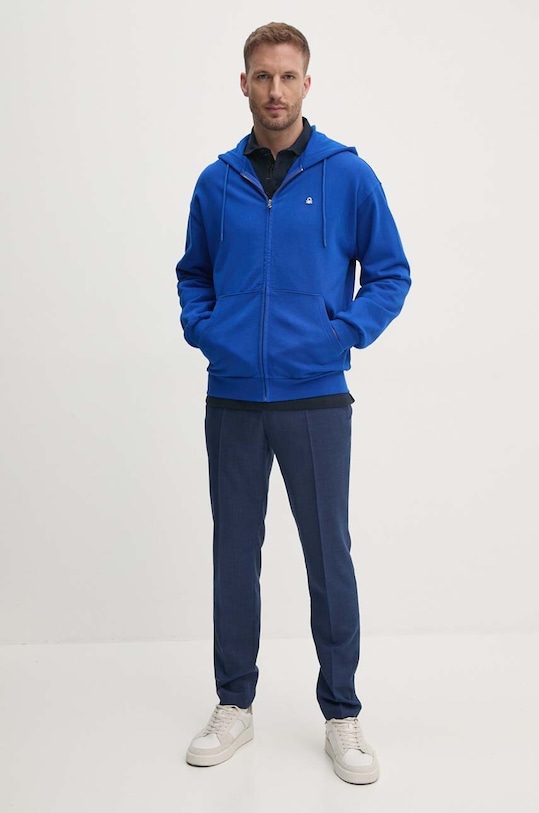 Bavlněná mikina United Colors of Benetton 342ZU500P modrá AW25