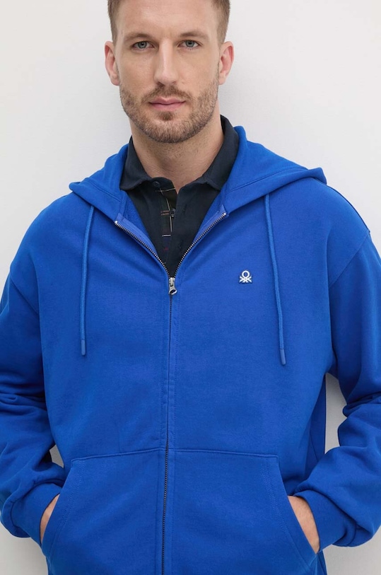 Bavlněná mikina United Colors of Benetton modrá 342ZU500P