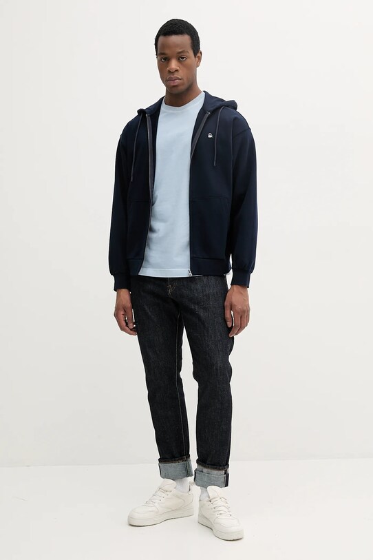 United Colors of Benetton bluza bawełniana 342ZU500P granatowy SS25
