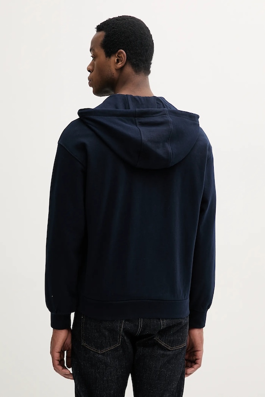 Îmbrăcăminte United Colors of Benetton hanorac de bumbac 342ZU500P bleumarin