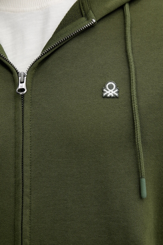 United Colors of Benetton hanorac de bumbac 342ZU500P verde