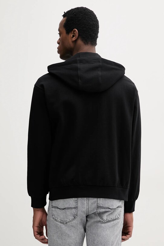 Îmbrăcăminte United Colors of Benetton hanorac de bumbac 342ZU500P negru