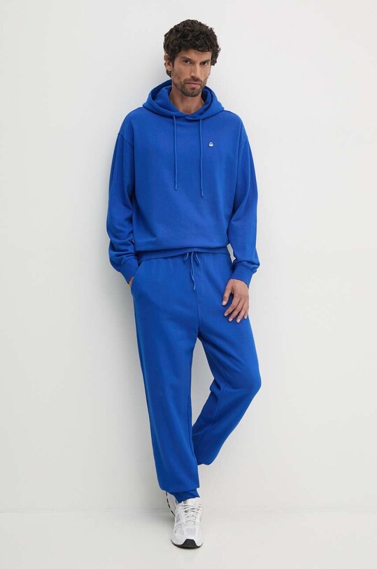 Хлопковая кофта United Colors of Benetton 342ZU201K голубой AW24