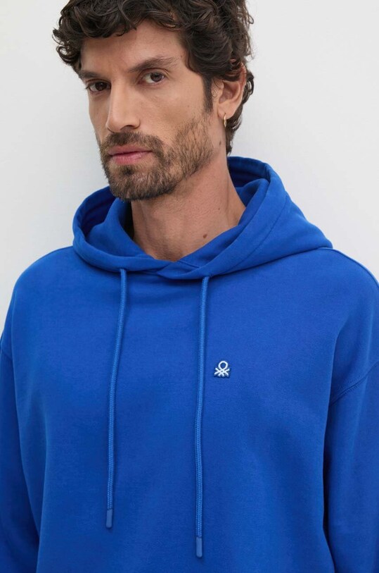 Хлопковая кофта United Colors of Benetton голубой 342ZU201K