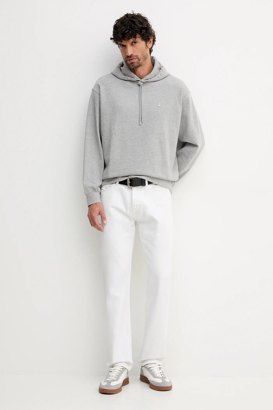 United Colors of Benetton bluza bawełniana 342ZU201K szary AW25