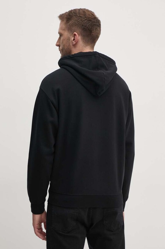 Îmbrăcăminte United Colors of Benetton hanorac de bumbac 342ZU201K negru