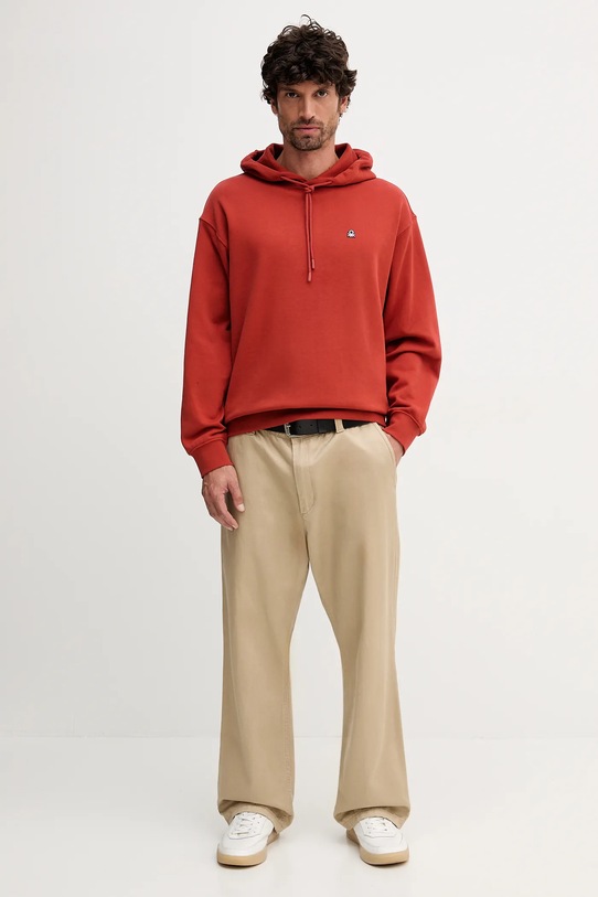 United Colors of Benetton bluza bawełniana 342ZU201K pomarańczowy AW25
