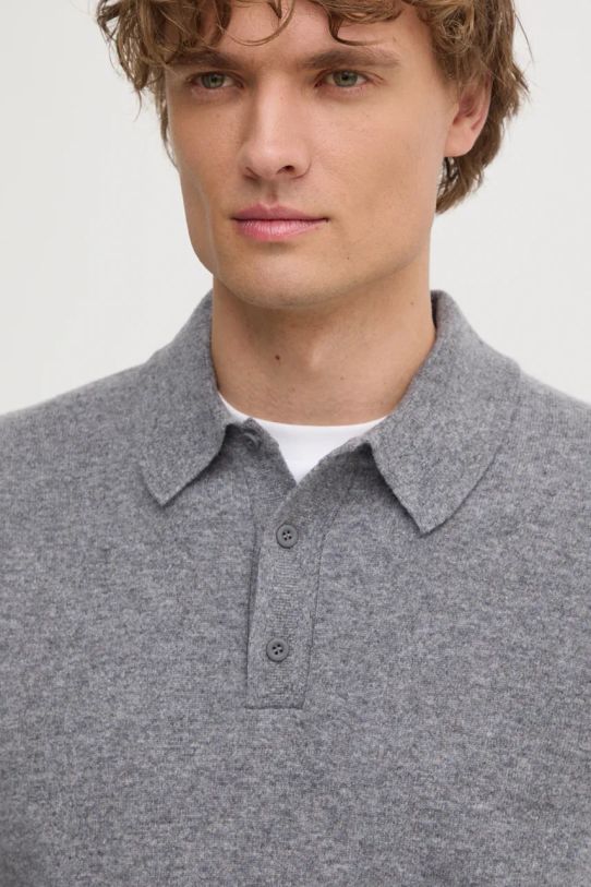 United Colors of Benetton sweter wełniany szary 1002U301C