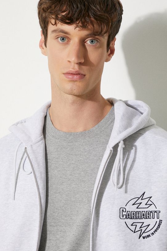 Bavlnená mikina Carhartt WIP Hooded Ablaze Jacket I033623.00OXX sivá