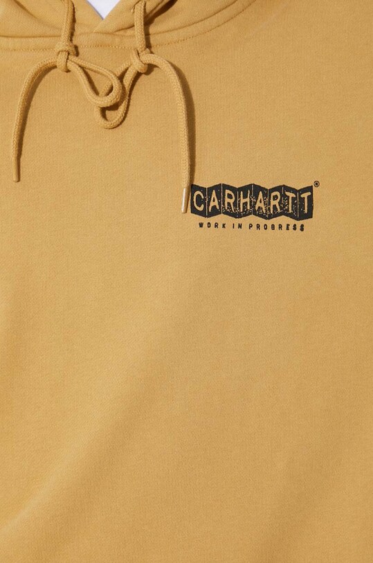 Bavlnená mikina Carhartt WIP Hooded Stamp Sweat I033621.23F06 béžová